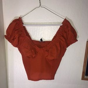 Off the shoulder  crop top